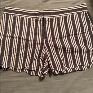 Striped Black and White Women's Shorts
